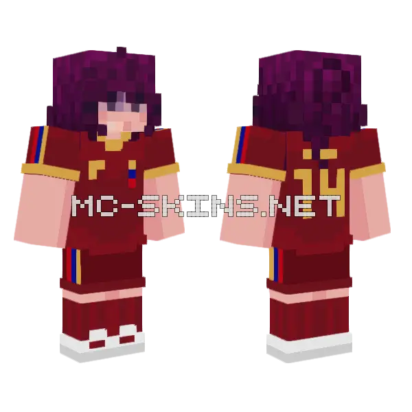 Ale Vinotinto Minecraft skin, front and back