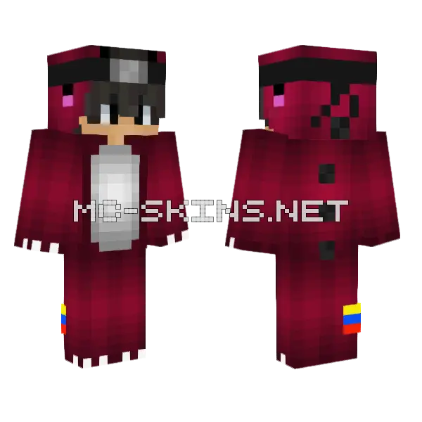 Alejodm Dino Minecraft skin, front and back