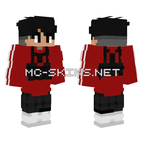 Alejorojoo Red Jersey Minecraft skin, front and back