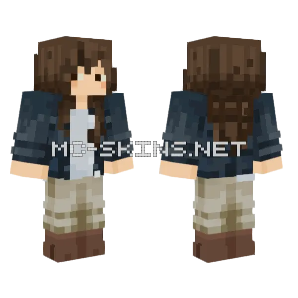 Aleks Minecraft skin, front and back
