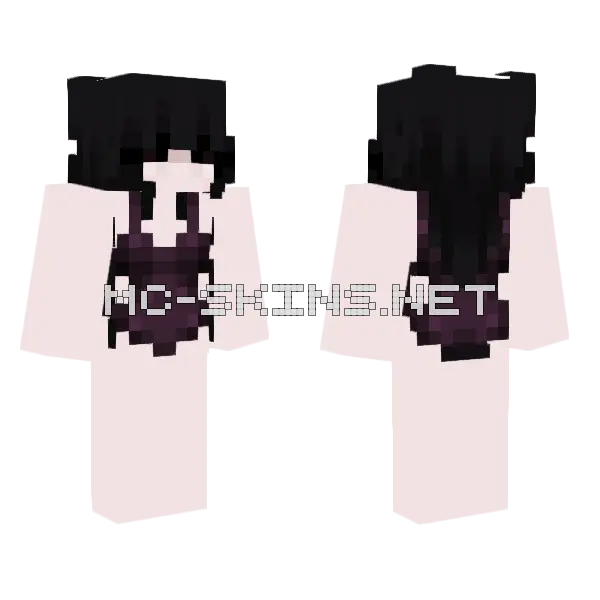 Alex Black Swimsuit Minecraft skin, front and back