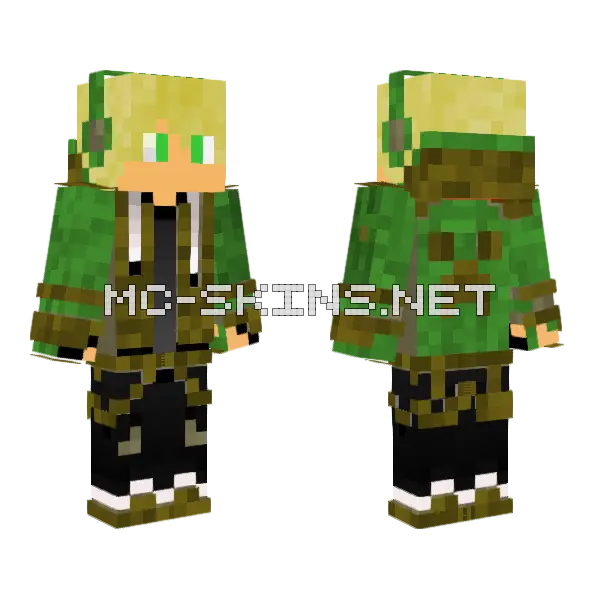 Alex Boi Minecraft skin, front and back