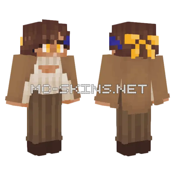 Alex Fall Outfit Minecraft skin, front and back
