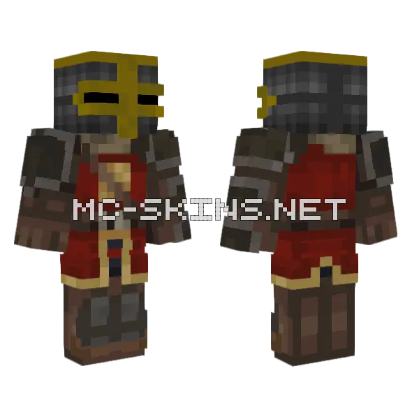 Alex The Crusader Minecraft skin, front and back