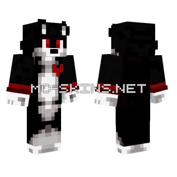 Alex2 Black Cat Minecraft skin, front and back