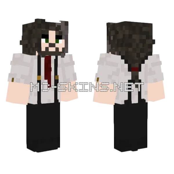 Alexander Carter V4 Minecraft skin, front and back