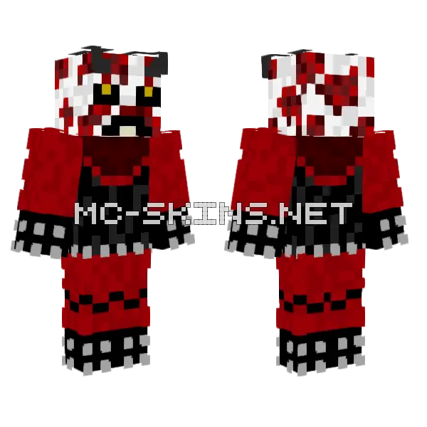 Alfa Red Monster Minecraft skin, front and back