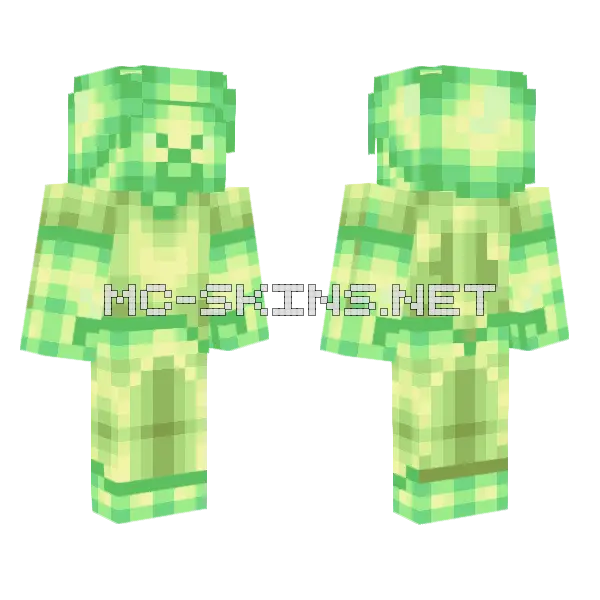Algae Green Steve Minecraft skin, front and back