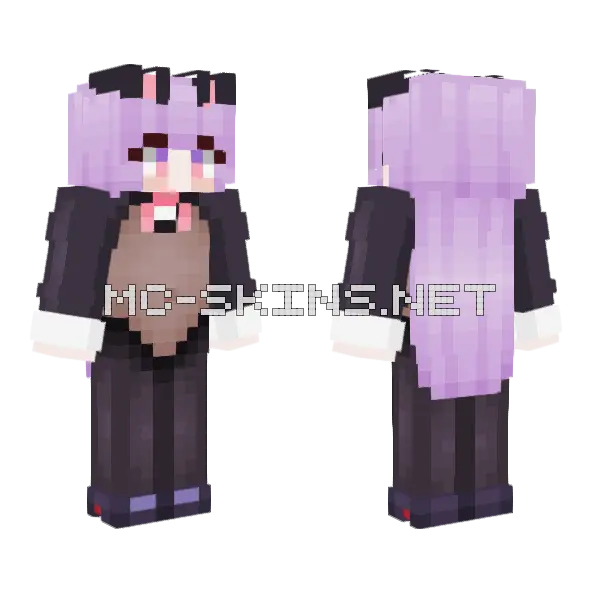 Alice Bunny Girl Minecraft skin, front and back