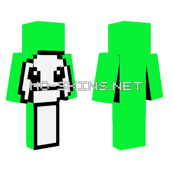 Alien Dream Minecraft skin, front and back