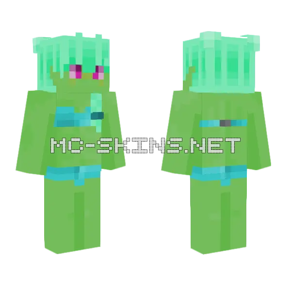 Alien Girl Base Minecraft skin, front and back
