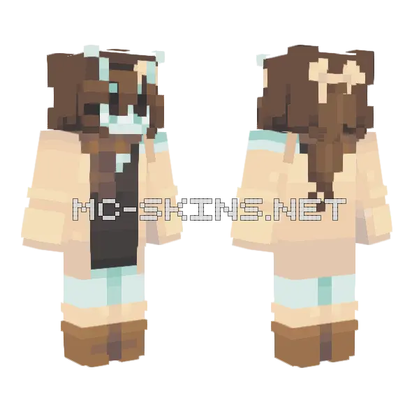 Alien Vanilla Steamed Milk Minecraft skin, front and back