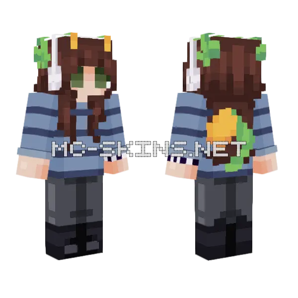 Alien Version 2 Gromlin Minecraft skin, front and back