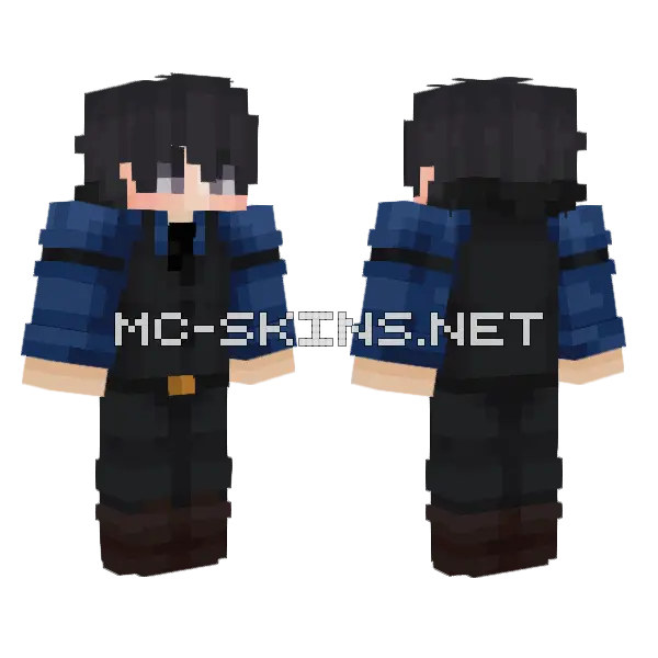 Alistair Formal Blue Minecraft skin, front and back