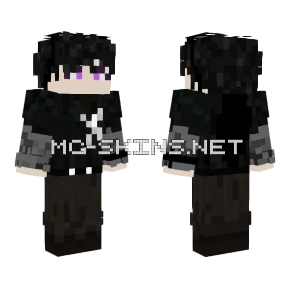 Alistarr11 Black Outfit Minecraft skin, front and back