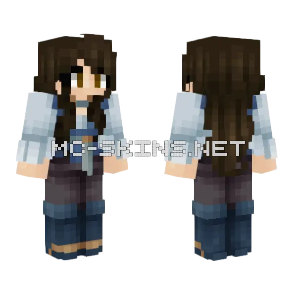 Alita Minecraft skin, front and back