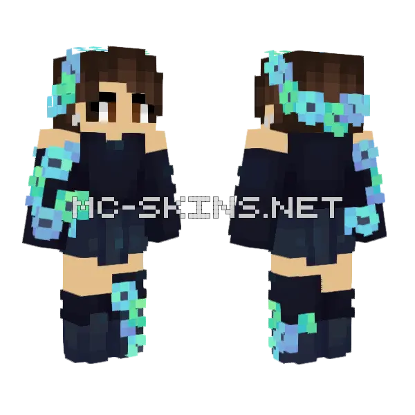 Alita Minecraft skin, front and back