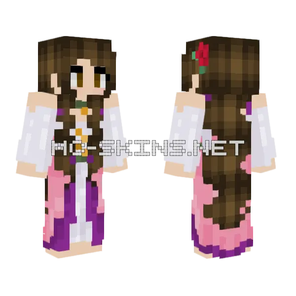 Alita Minecraft skin, front and back