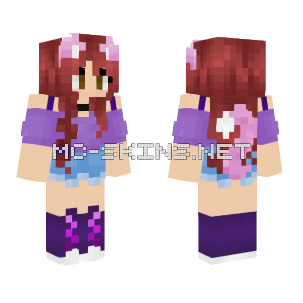 Alita Cat Girl Minecraft skin, front and back
