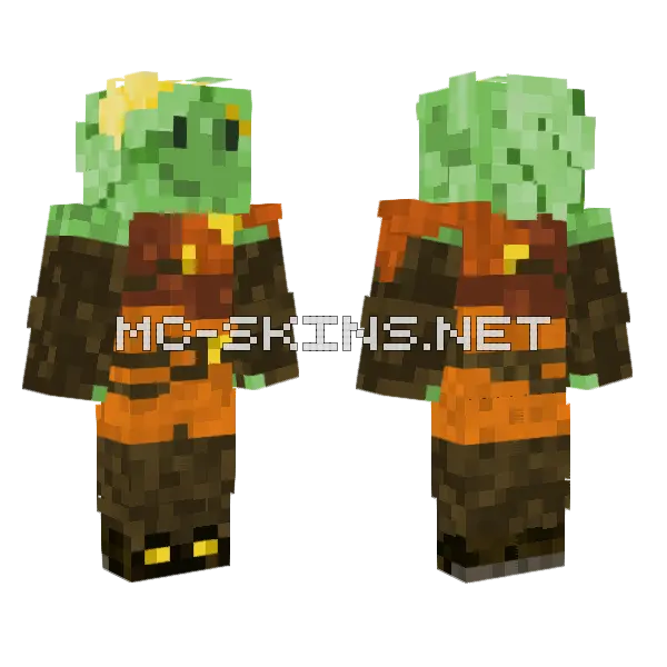 Alkaline Dnd Minecraft skin, front and back
