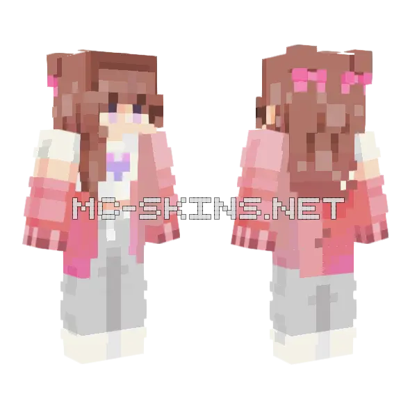 All I Want For Valentines Minecraft skin, front and back