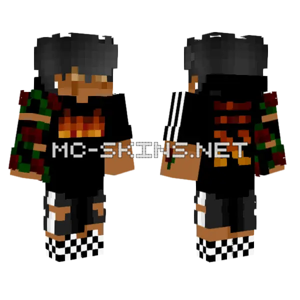 All In One Place Minecraft skin, front and back