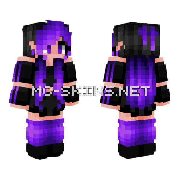 All Purpled Out Minecraft skin, front and back