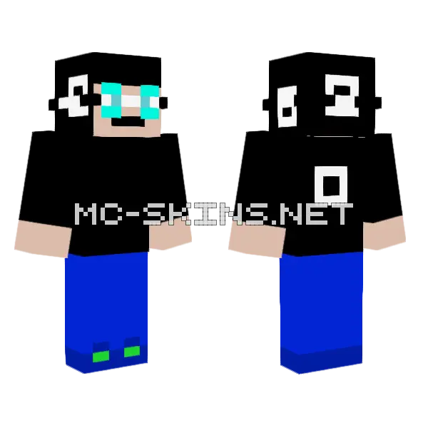Allen Sculks LBC Hair Minecraft skin, front and back