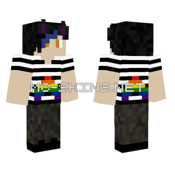 Ally Pride Skin Minecraft skin, front and back