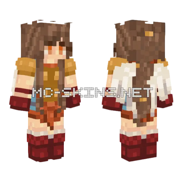 Almost Done Girl Minecraft skin, front and back