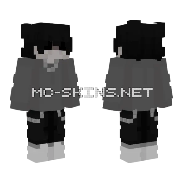 Alone No Friends To Help Minecraft skin, front and back