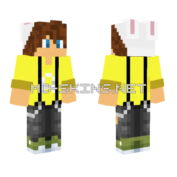 Alvinkai Remastered Minecraft skin, front and back