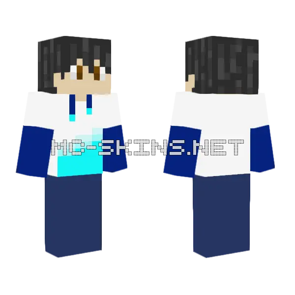 Alwin WIP Minecraft skin, front and back