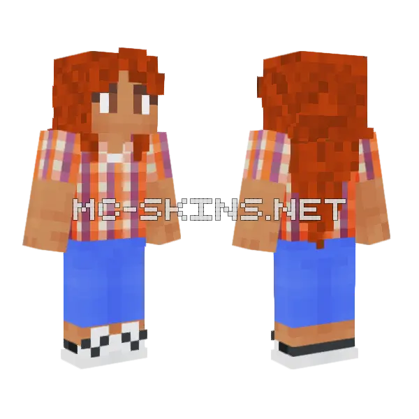 Alya With Rena Rouge Hair Minecraft skin, front and back