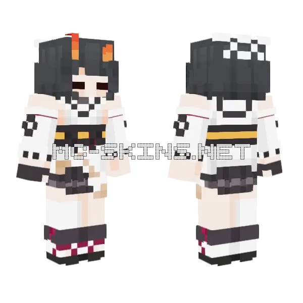 Amachi Niya Minecraft skin, front and back