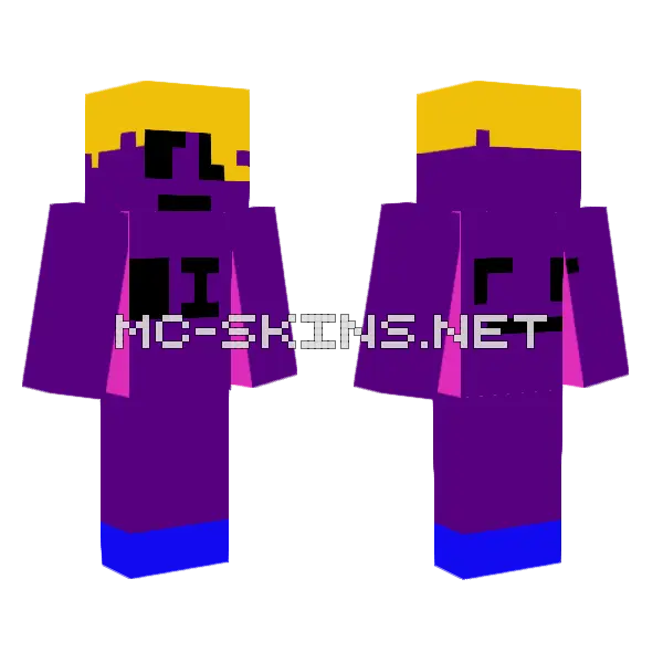 Aman18 Minecraft skin, front and back