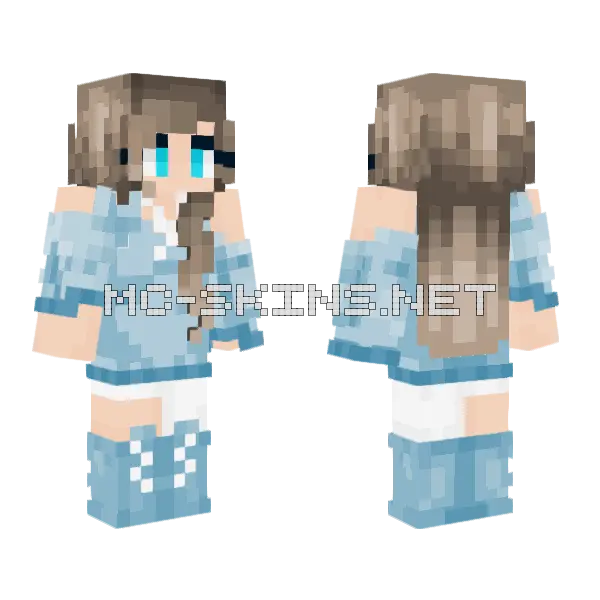 Amanirealistic Girl Minecraft skin, front and back