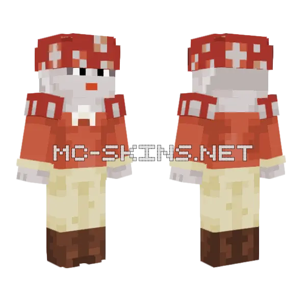 Amanita Mushroom Skin Minecraft skin, front and back
