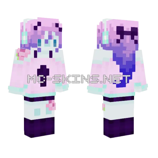 Amara F1 Minecraft skin, front and back