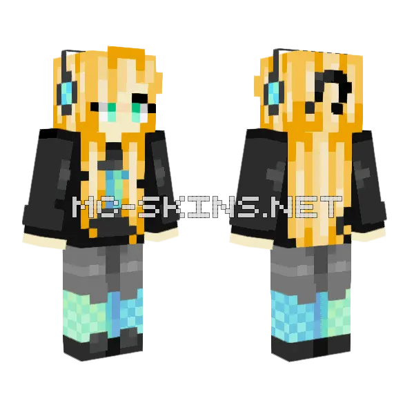 Amber Minecraft skin, front and back