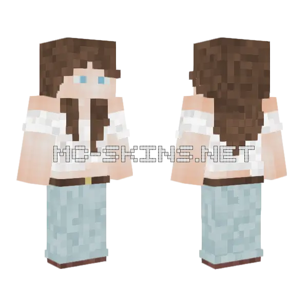 Amber Girl Minecraft skin, front and back