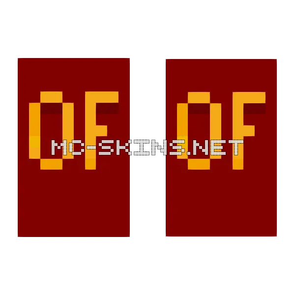 Amber OptiFine Letters cape, outside and lining