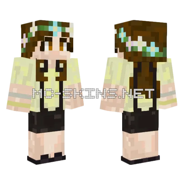 Amelia Minecraft skin, front and back