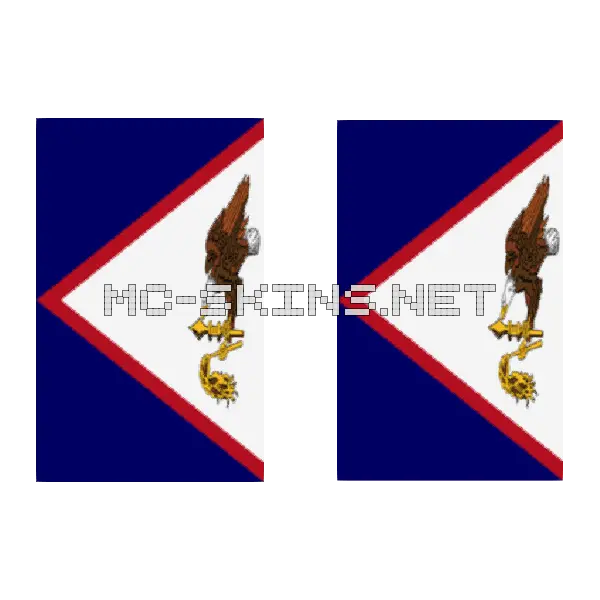 American Samoa Flag cape, outside and lining