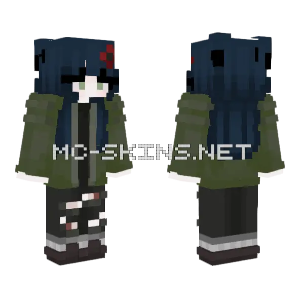 Amethyst Boy Minecraft skin, front and back