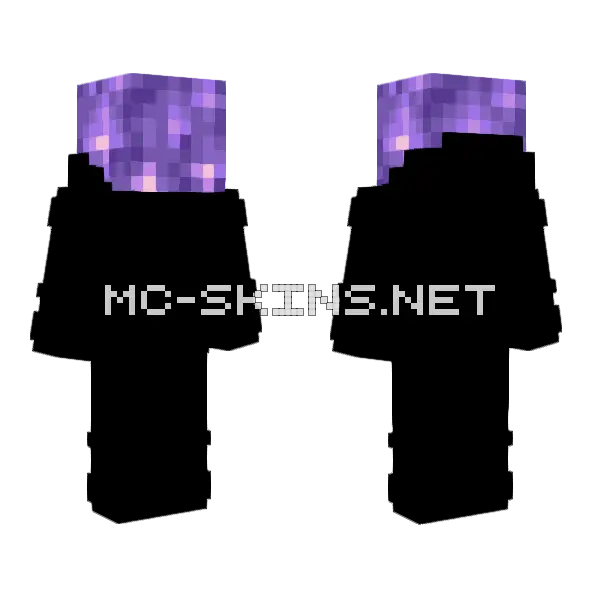 Amethyst Hoodie Minecraft skin, front and back