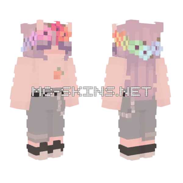 Ami Bunny Girl Minecraft skin, front and back