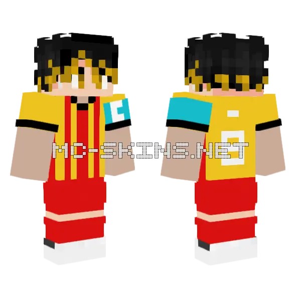 Amik Football Jersey Minecraft skin, front and back