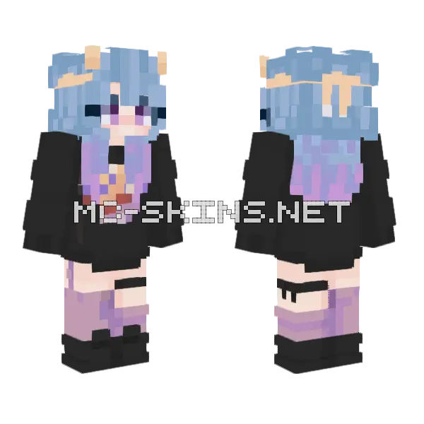 Amlboss1 Girl Minecraft skin, front and back