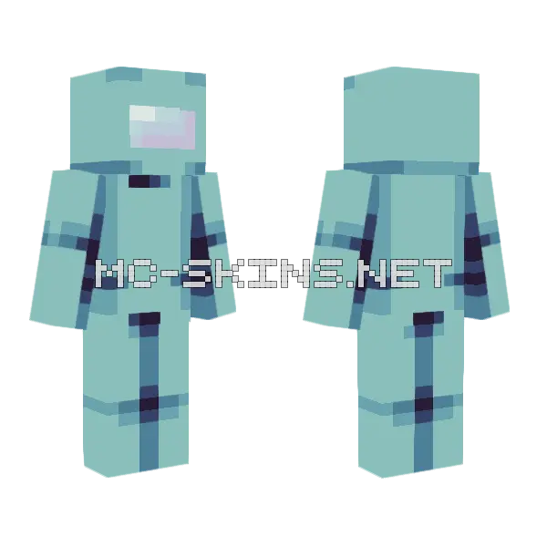 Amogus Minecraft skin, front and back